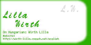 lilla wirth business card